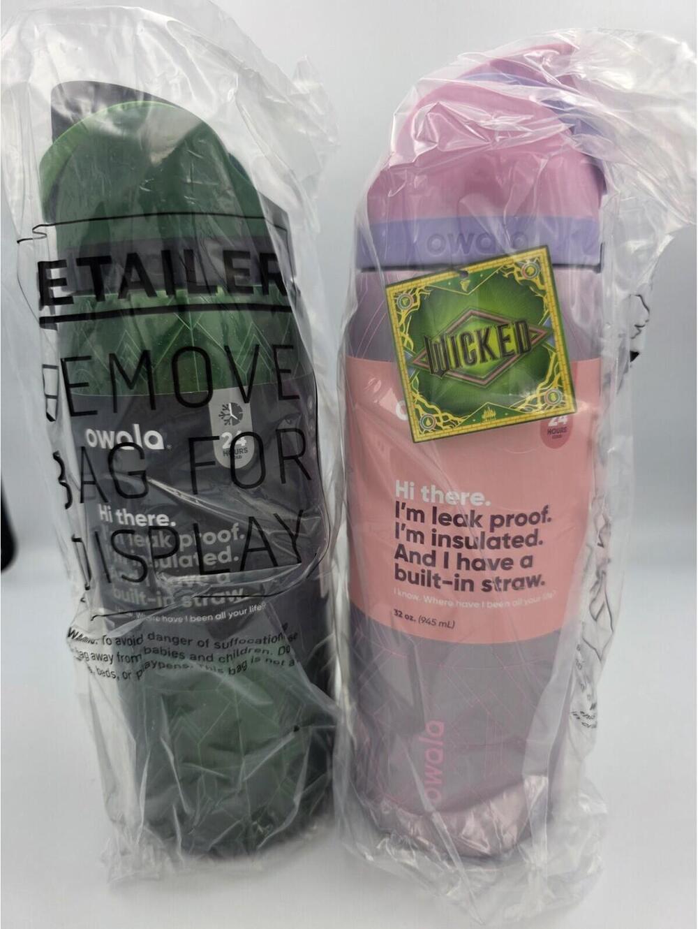 Owala WICKED 32oz FreeSip Tumbler Set| ELPHABA | GLINDA BNWT